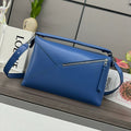 LOEWE LOE PUZZLE 33 BAG IN COBALT BLUE CALFSKIN