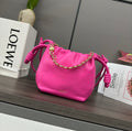 LOEWE LOE 23 FLAMENCO PURSE BUCKET IN FUSICA PINK LAMBSKIN