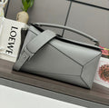 LOEWE LOE PUZZLE LARGE 36 BAG IN GRAY CALFSKIN