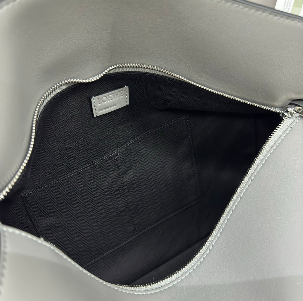 LOEWE LOE PUZZLE LARGE 36 BAG IN GRAY CALFSKIN