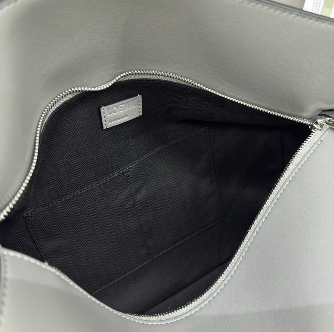 LOEWE LOE PUZZLE LARGE 36 BAG IN GRAY CALFSKIN