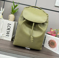 LOEWE FLAMENCO 40 BACKPACK IN CROCODILE GREEN SHINY SUPPLE CALFSKIN