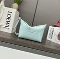 LOEWE LOE MINI 23 FUZZLE FOLD POUCH IN LIGHT BLUE CALFSKIN