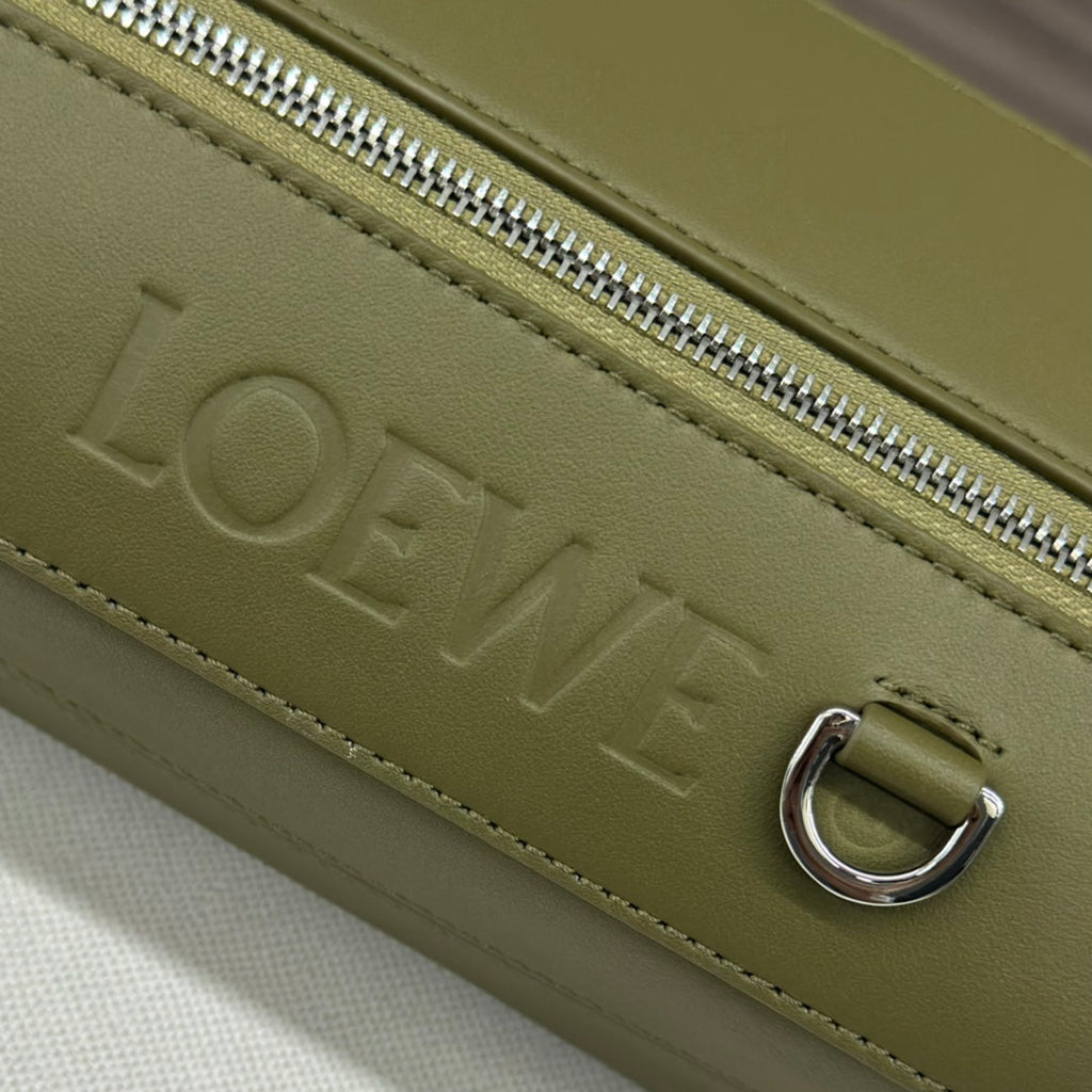 LOEWE CONVERTIBLE SLING 32 IN OLIVE GREEN CLASSIC CALFSKIN