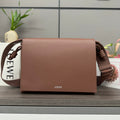 LOEWE FLAMENCO SATCHEL 34 IN PECAN BROWN SHINY SUPPLE CALFSKIN