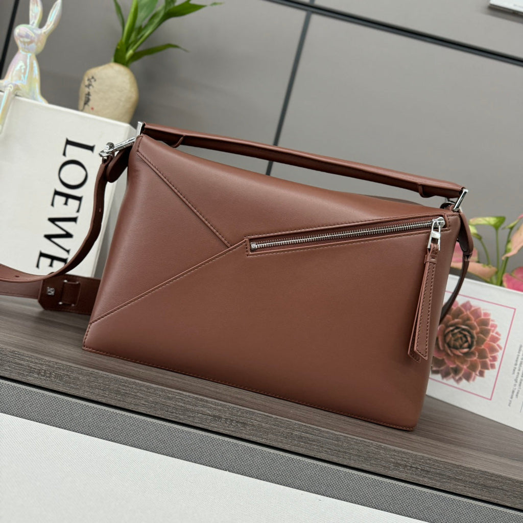 LOEWE LOE PUZZLE 33 BAG IN PENNY BROWN CALFSKIN