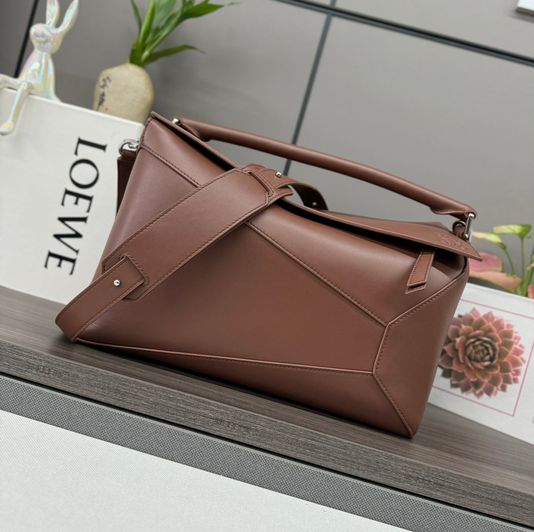 LOEWE LOE PUZZLE 33 BAG IN PENNY BROWN CALFSKIN