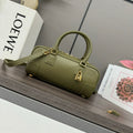 LOEWE AMAZONA 23 CROPPED BAG IN OLIVE GREEN SOFT GRAINED CALFSKIN