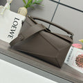 LOEWE LOE PUZZLE 33 BAG IN WENGE BROWN CALFSKIN