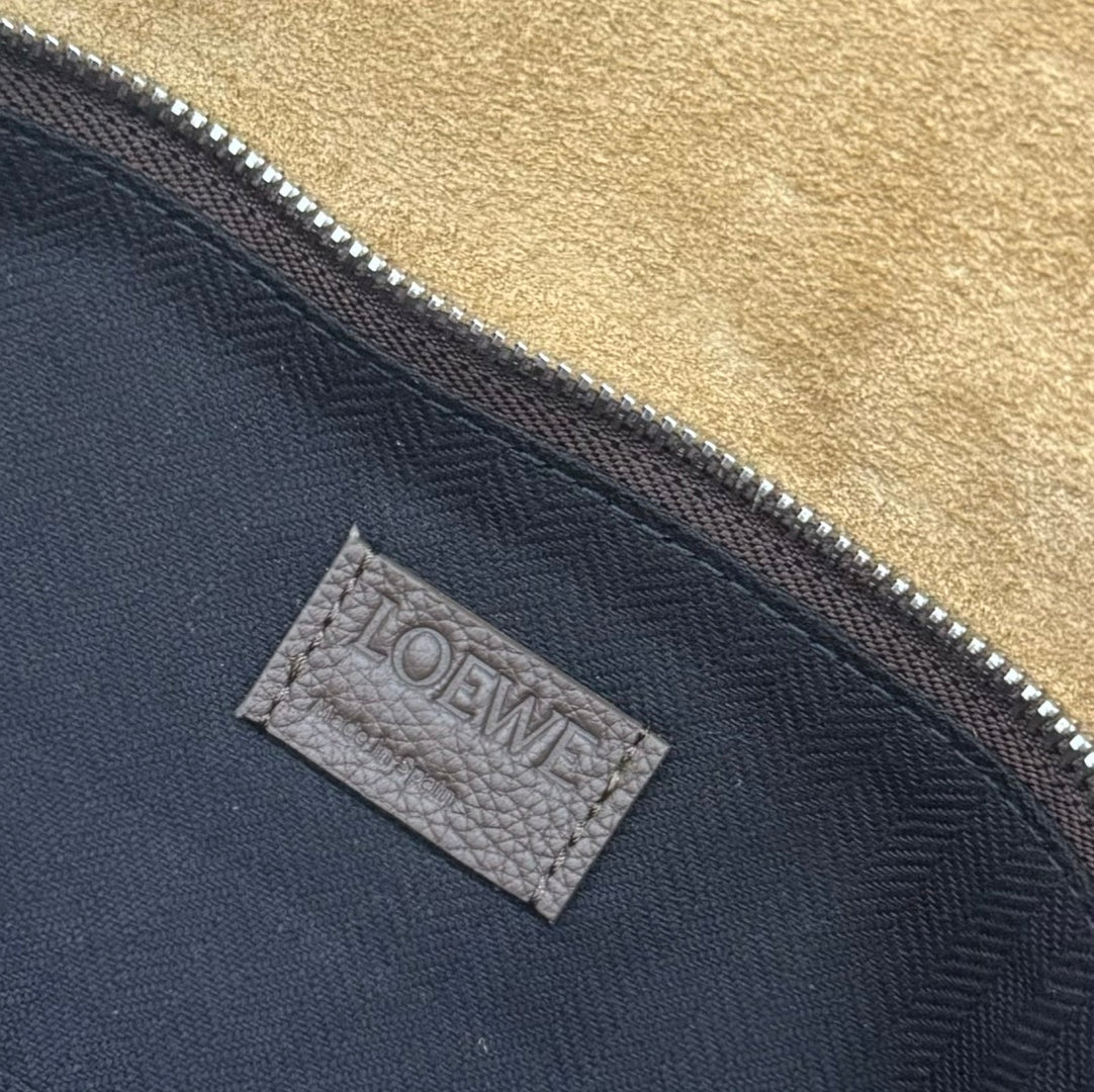LOEWE LOE PUZZLE 33 BAG IN WENGE BROWN CALFSKIN