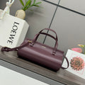 LOEWE CYLINDER BAG 25 IN WINE PURPLE CALFSKIN