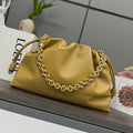 LOEWE LOE LARGE 41 FLAMENCO PURSE BUCKET IN DIJON YELLOW LAMBSKIN GOLD HARDWARE
