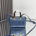FENDI BY THE WAY MINI 18 IN AEGEAN BLUE LAMBSKIN GOLD HARDWARE