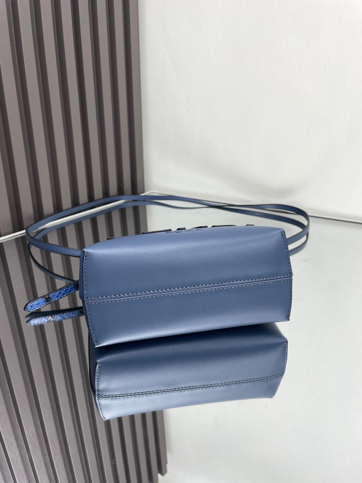 FENDI BY THE WAY MINI 18 IN AEGEAN BLUE LAMBSKIN GOLD HARDWARE