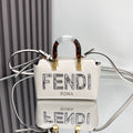 FENDI BY THE WAY MINI 18 IN WHITE LAMBSKIN GOLD HARDWARE