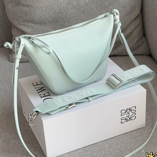 LOEWE LOE LUNA HOBO 27 BAG IN SKY BLUE CALFSKIN
