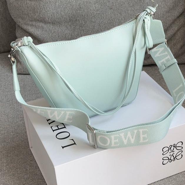 LOEWE LOE LUNA HOBO 27 BAG IN SKY BLUE CALFSKIN