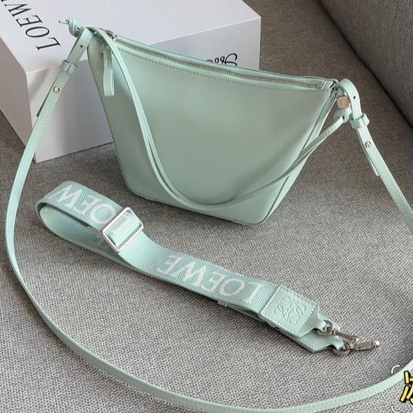 LOEWE LOE LUNA HOBO 27 BAG IN SKY BLUE CALFSKIN