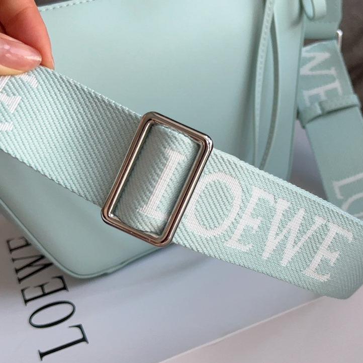 LOEWE LOE LUNA HOBO 27 BAG IN SKY BLUE CALFSKIN
