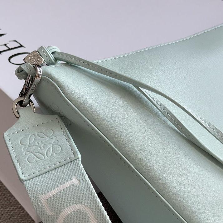 LOEWE LOE LUNA HOBO 27 BAG IN SKY BLUE CALFSKIN