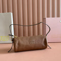 MIU MIU NAPPA POUCH 22 IN BRIARWOOD CALFSKIN