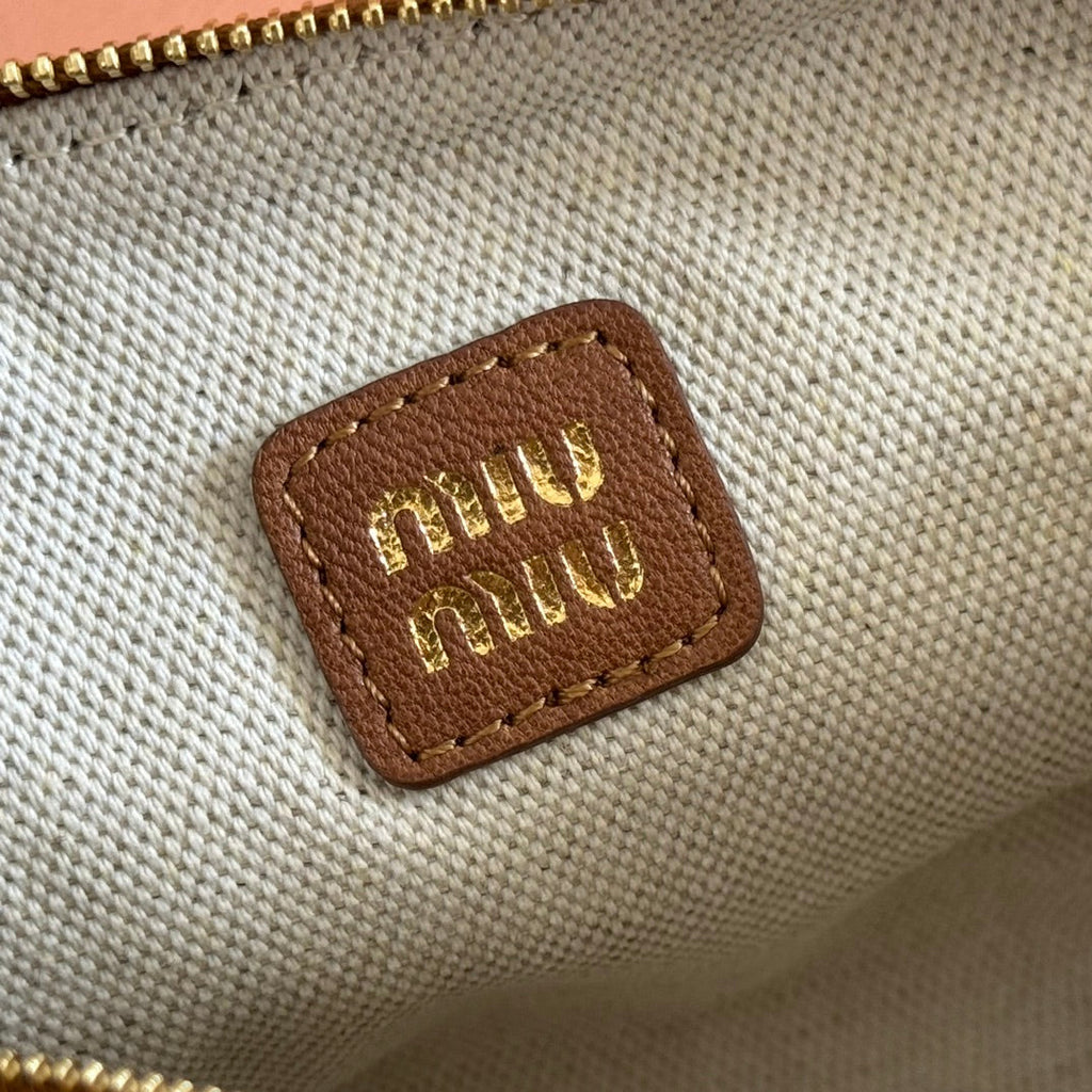 MIU MIU NAPPA POUCH 22 IN BRIARWOOD CALFSKIN