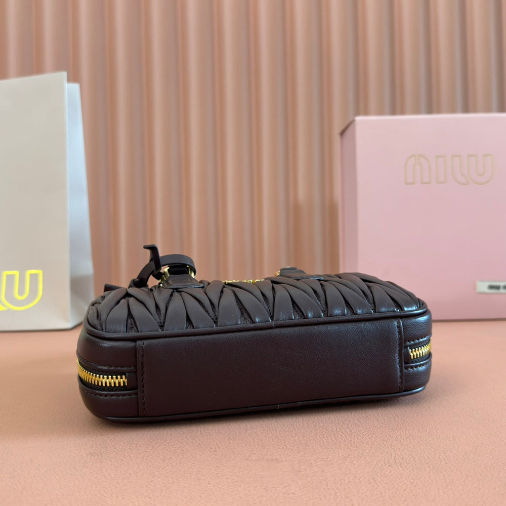 MIU MIU ARCADIE MINI BAG 19 BLACK IN MATELASSÉ NAPPA LEATHER
