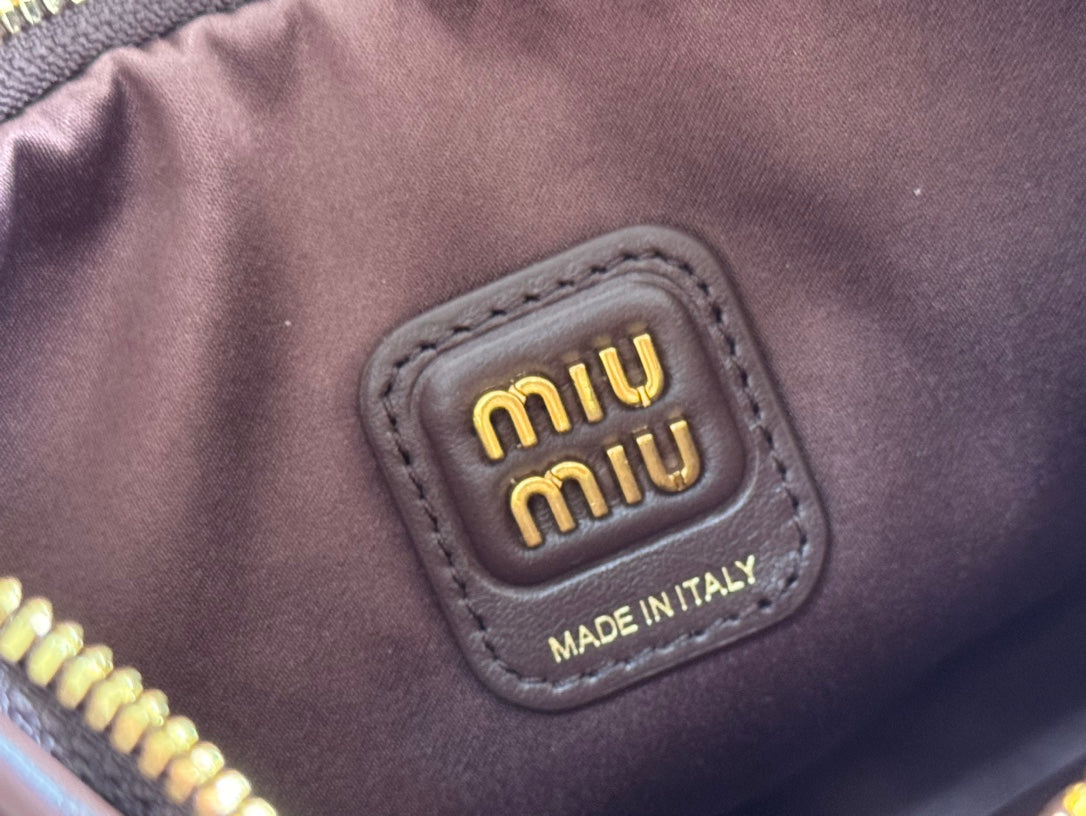 MIU MIU HOBO BOLSA WANDER BLACK IN CALFSKIN