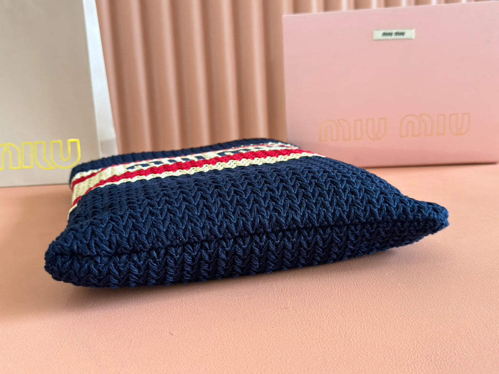 MIU MIU BOLSA TOTE WOVEN 38 MULTICOLOR IN RAFFIA