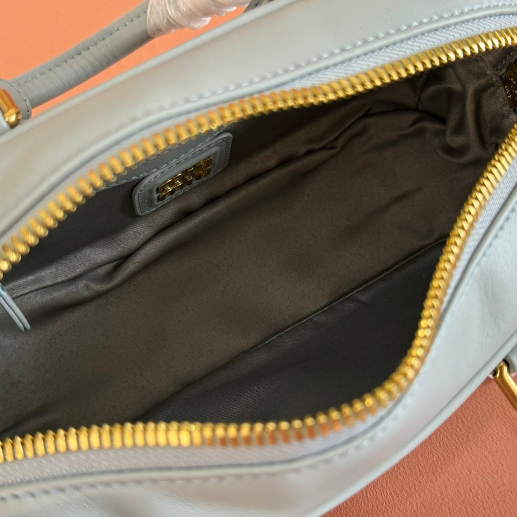 MIU MIU ARCADIE SMALL 22 BAG IN LIGHT BLUE CALFSKIN