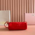 MIU MIU SUEDE BAG 22 RED GOLD HARDWARE