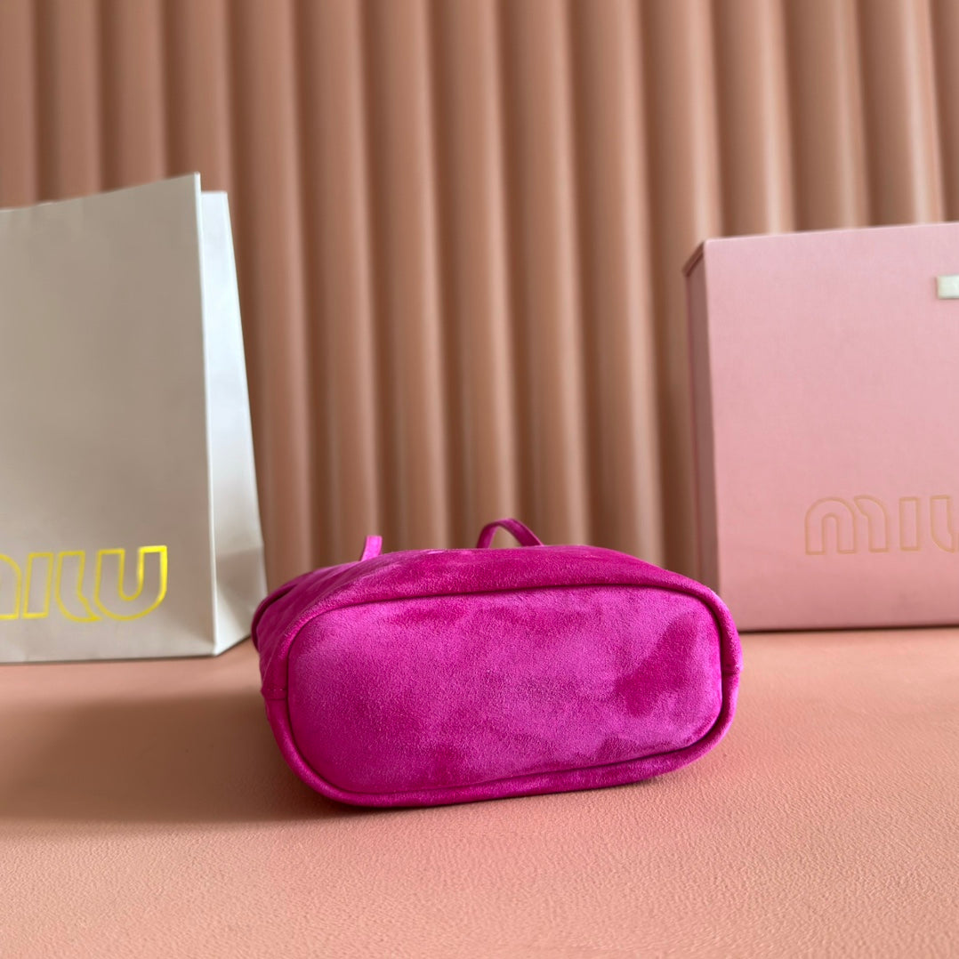 MIU MIU MINI TOTE BAG 17 FUCHSIA IN NAPPA CALFSKIN