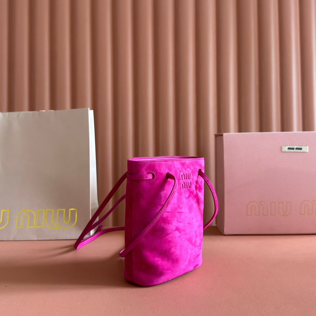 MIU MIU MINI TOTE BAG 17 FUCHSIA IN NAPPA CALFSKIN