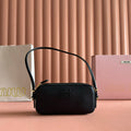 MIU MIU MIUMIU 26S POUCH BAG 20 IN BLACK CALFSKIN GOLD HARDWARE