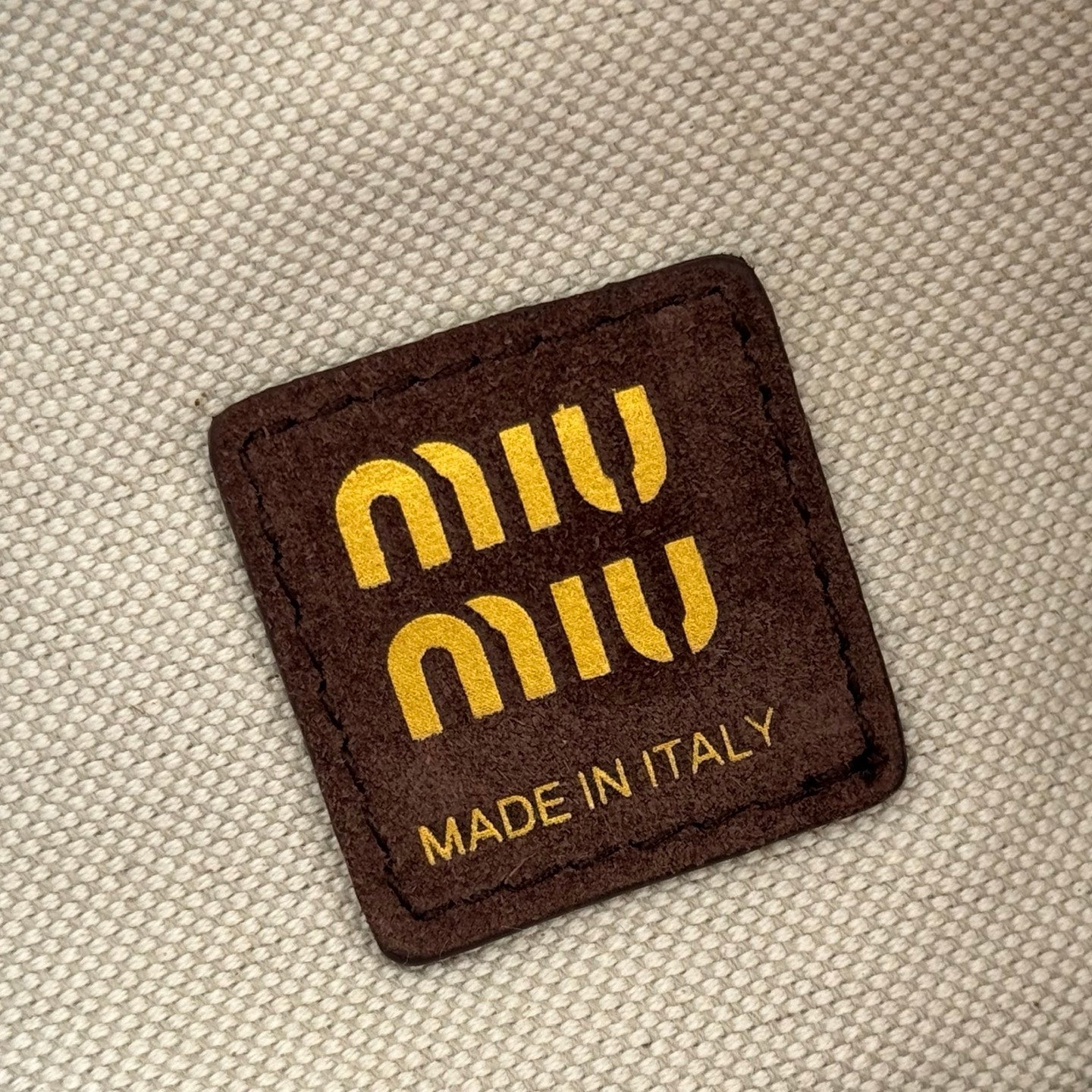 MIU MIU MIUMIU 26S CORDUROY POUCH BAG 25 IN CHOCOLATE BROWN SUEDE GOLD HARDWARE