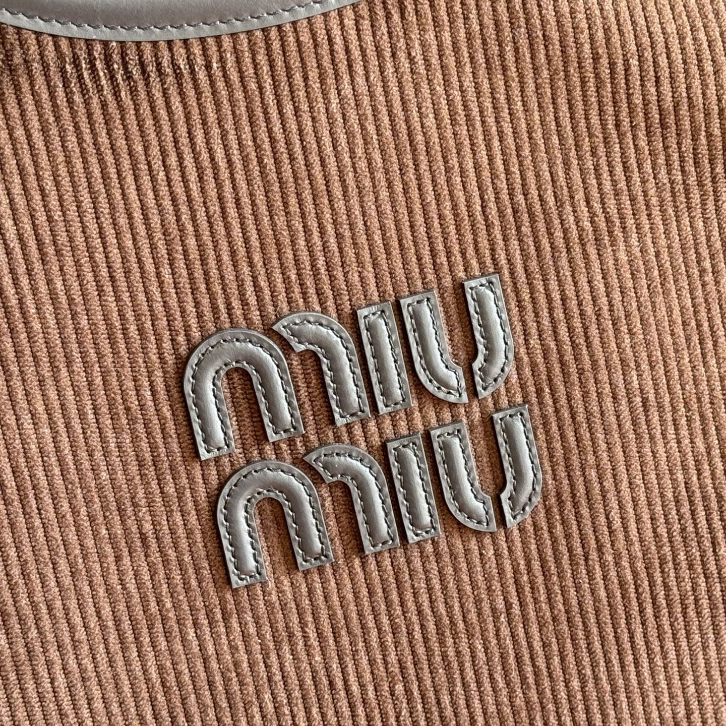 MIU MIU MIUMIU 26S IVY 40 TOTE IN IN CHOCOLATE BROWN CANVAS AND BLACK CALFSKIN