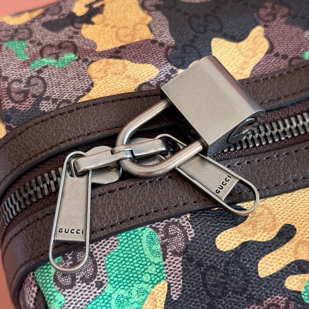 GUCCI 26S DUFFEL BAG 44 IN MULTICOLOR COATED CANVAS STYLE 1