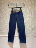 GUCCI Gucci Old Flower Waist Jeans Blue Cotton