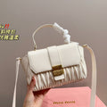 MIU MIU HANDBAG 20 IN WHITE CALFSKIN