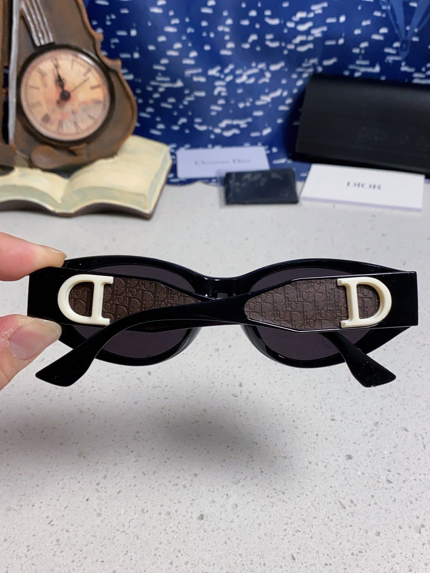 DIOR MONTAIGNE SUNGLASS 578115 IN BLACK ACETATE