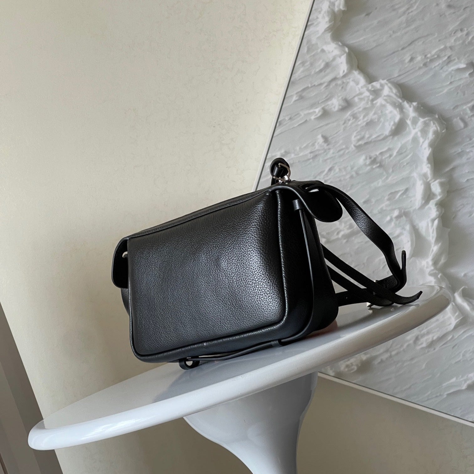 FENDI SIMPLY MINI 22 IN BLACK GRAINED CALFSKIN