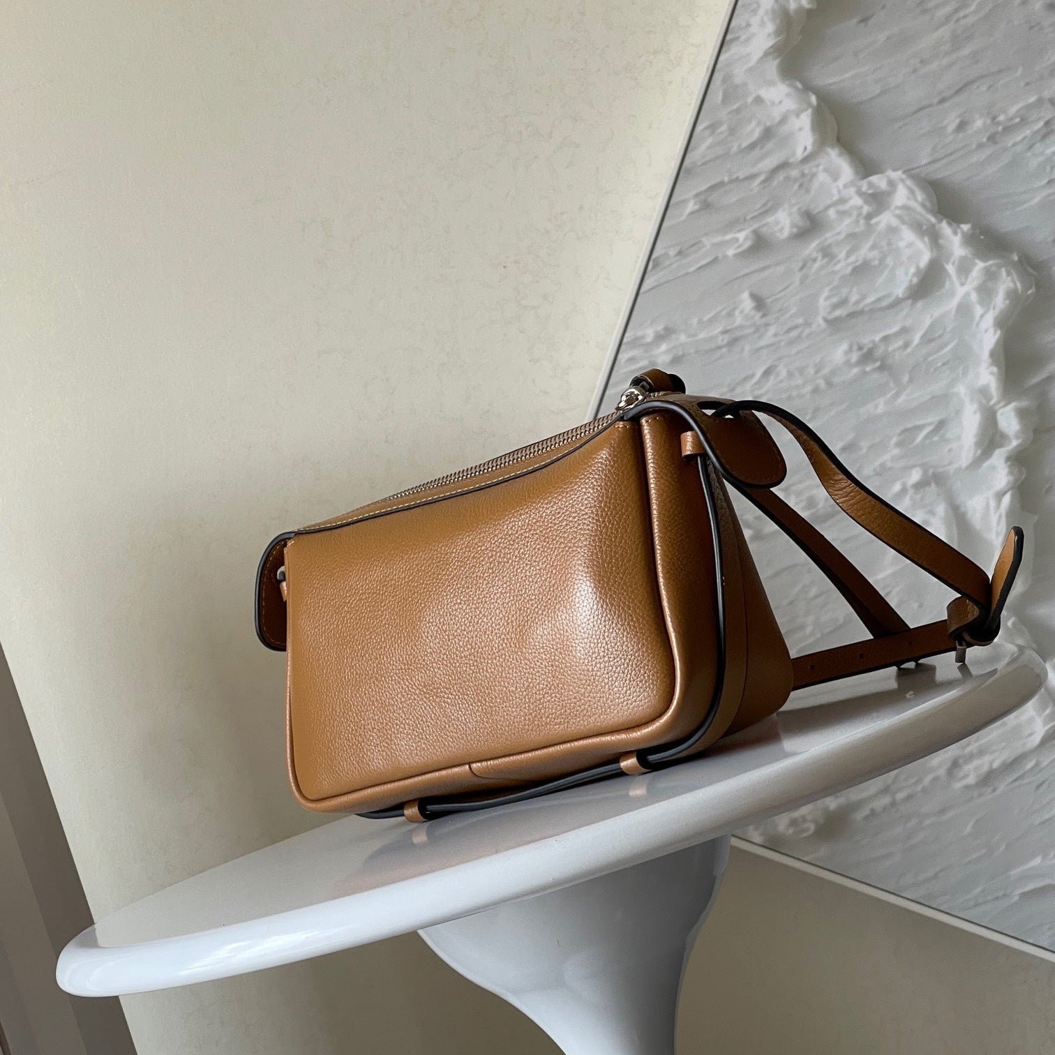 FENDI SIMPLY MINI 22 IN BRONZE BROWN GRAINED CALFSKIN