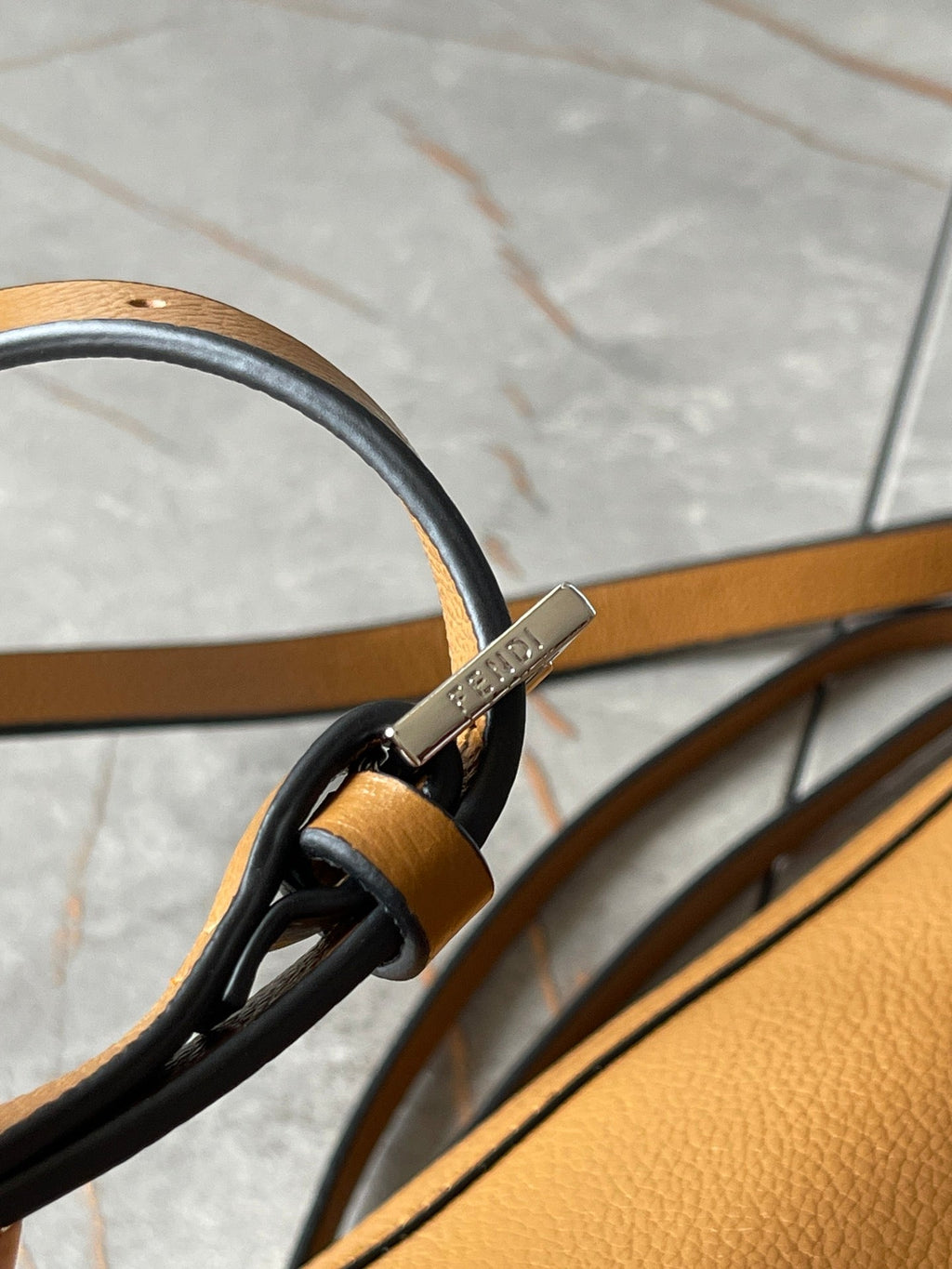 FENDI SIMPLY MINI 22 IN BRONZE BROWN GRAINED CALFSKIN