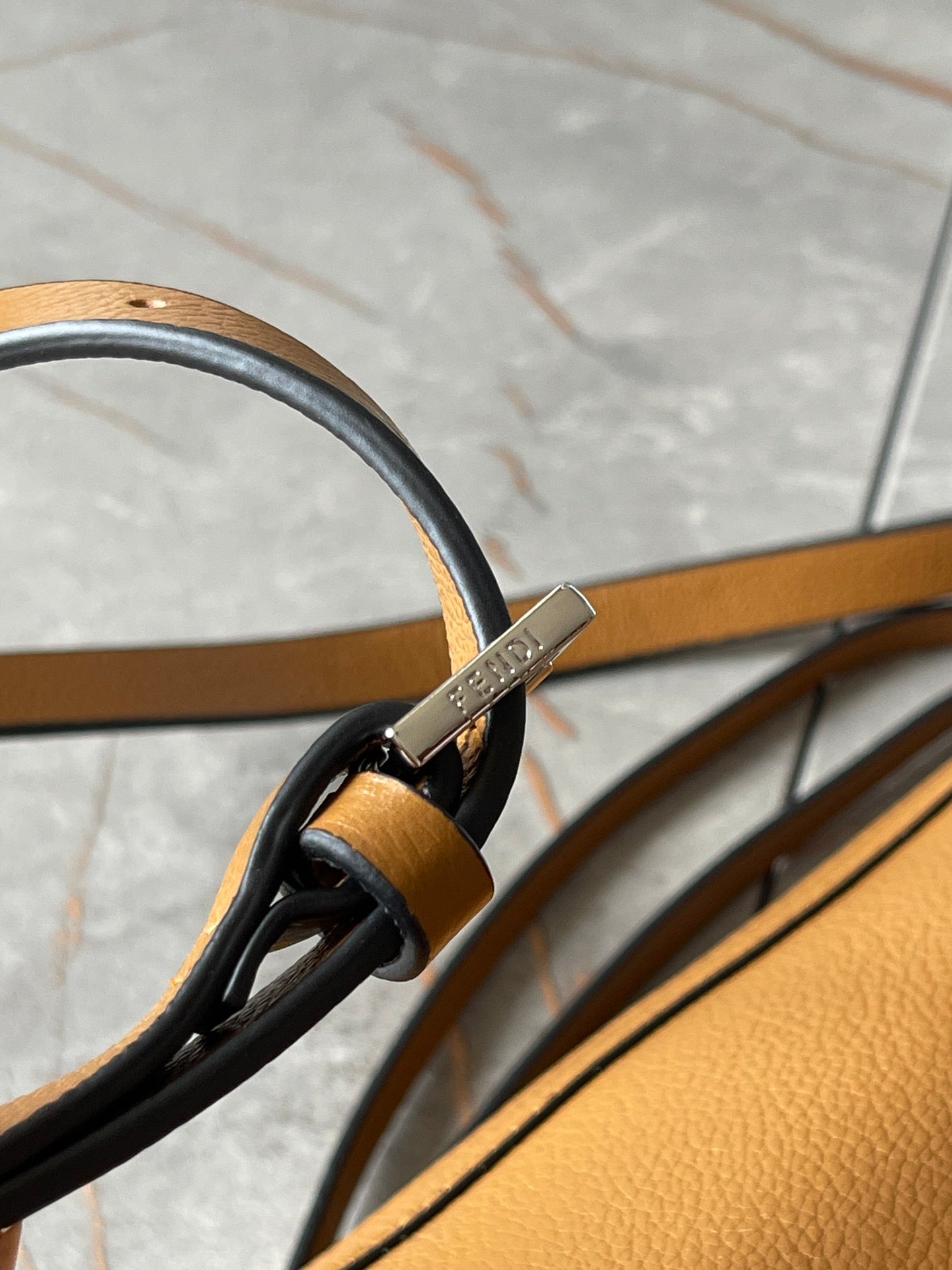 FENDI SIMPLY MINI 22 IN BRONZE BROWN GRAINED CALFSKIN