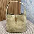 SAINT LAURENT LE 5 À 7 SUPPLE BAG 31 IN KHAKI BROWN SUEDE