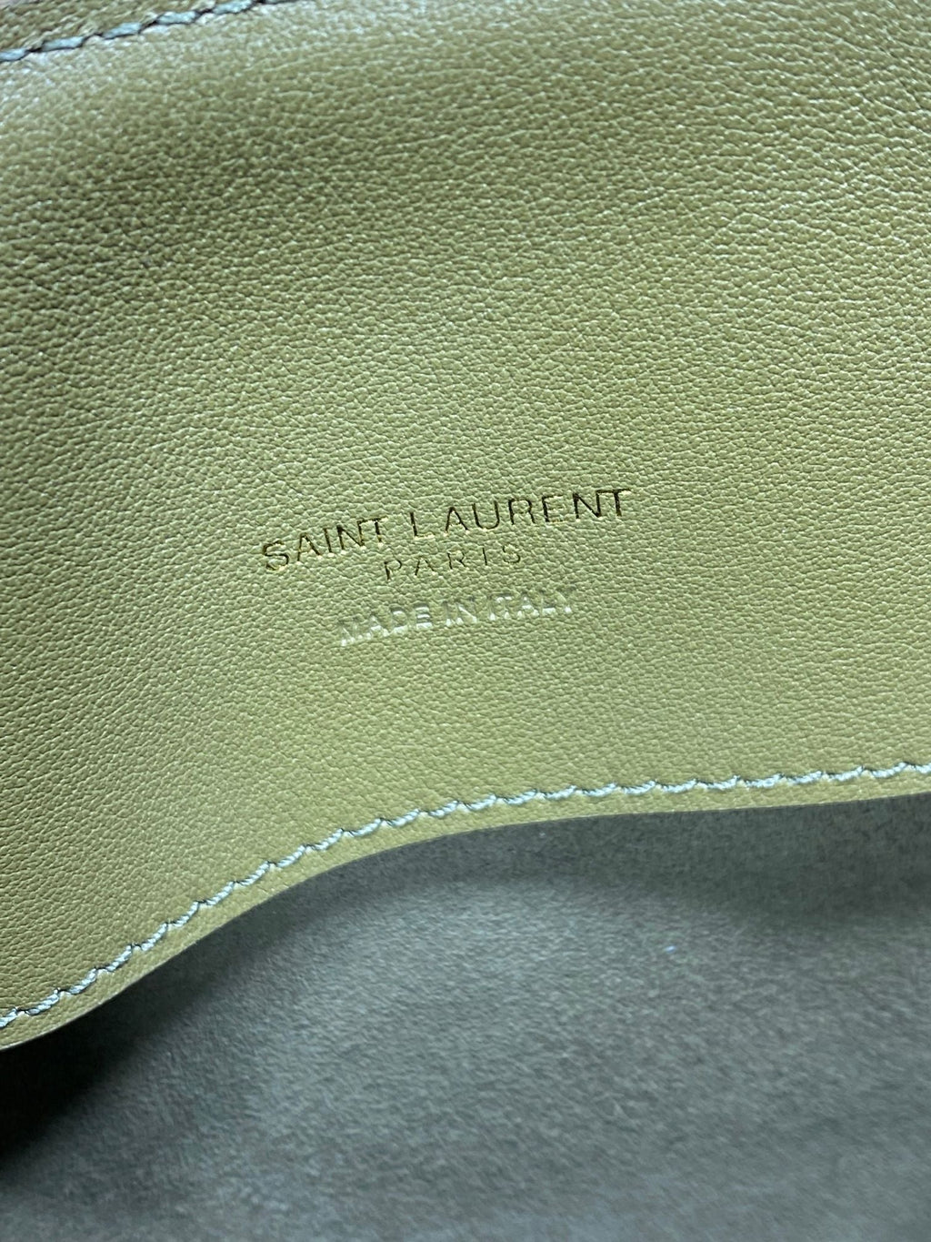 SAINT LAURENT LE 37 SMALL BUCKET BAG 25 IN HUNTER GREEN SUEDE GOLD HARDWARE