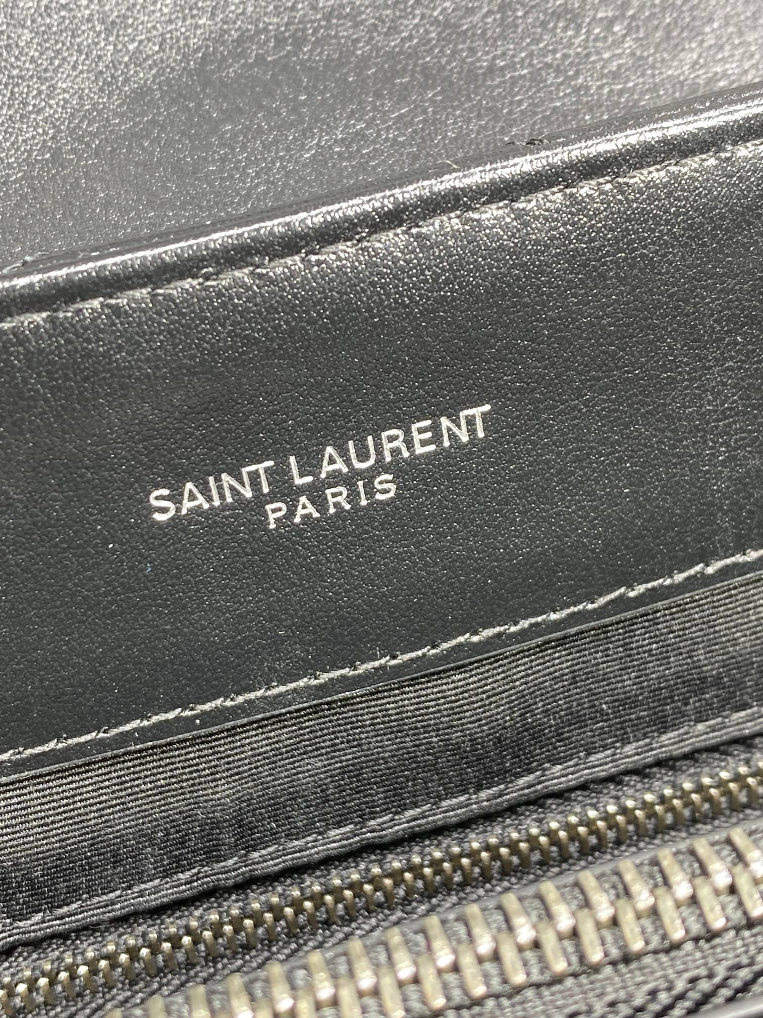 SAINT LAURENT LOULOU SHOULDER BAG 32 IN BLACK QUILTED LAMBSKIN BLACK HARDWARE