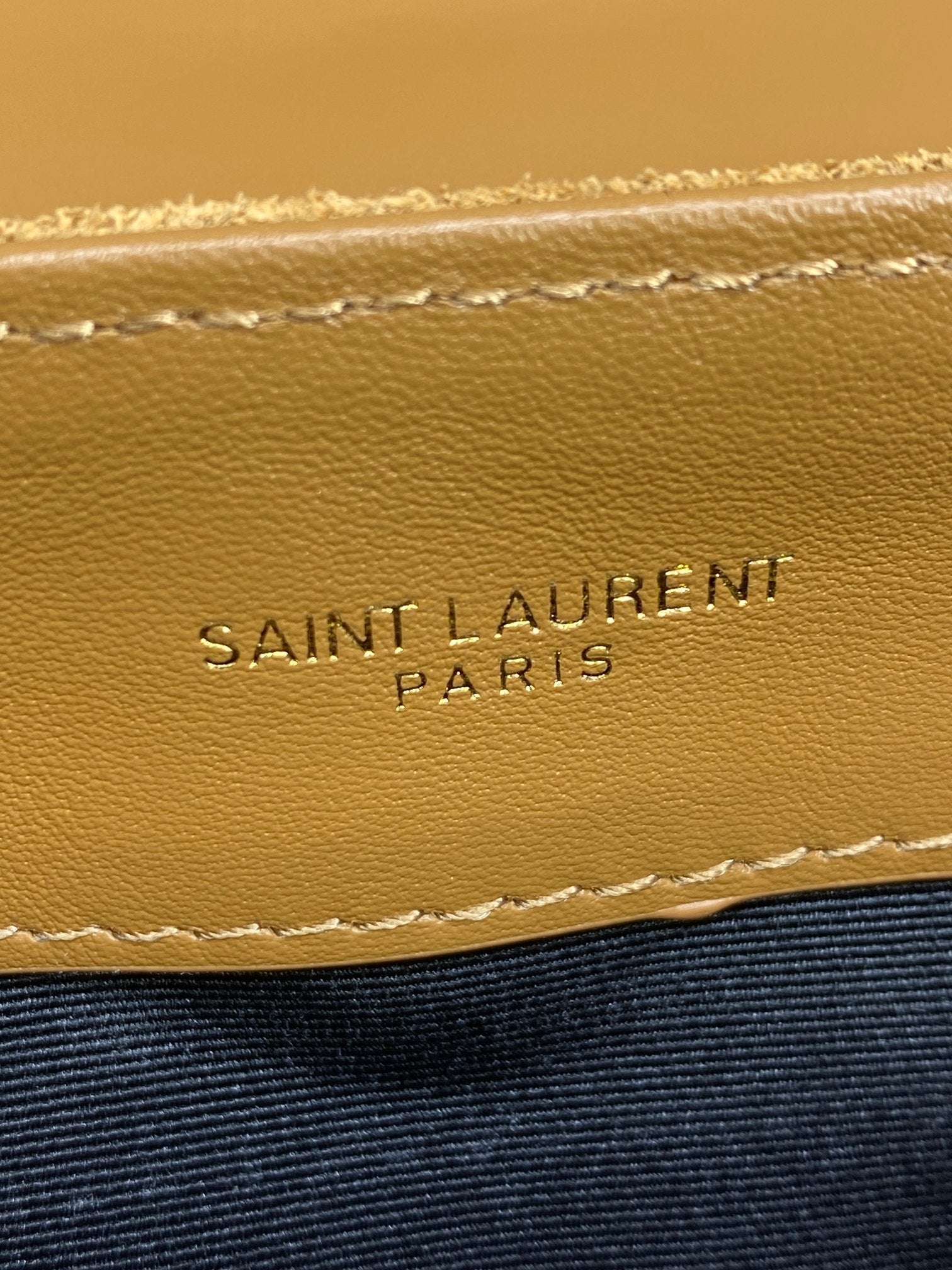 SAINT LAURENT LOULOU SMALL 25 IN PEANUT BROWN SUEDE COPPER HARDWARE