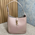 SAINT LAURENT LE 5 À 7 SMALL SUPPLE 22 IN BABBY PINK CALFSKIN GOLD BUCKLE