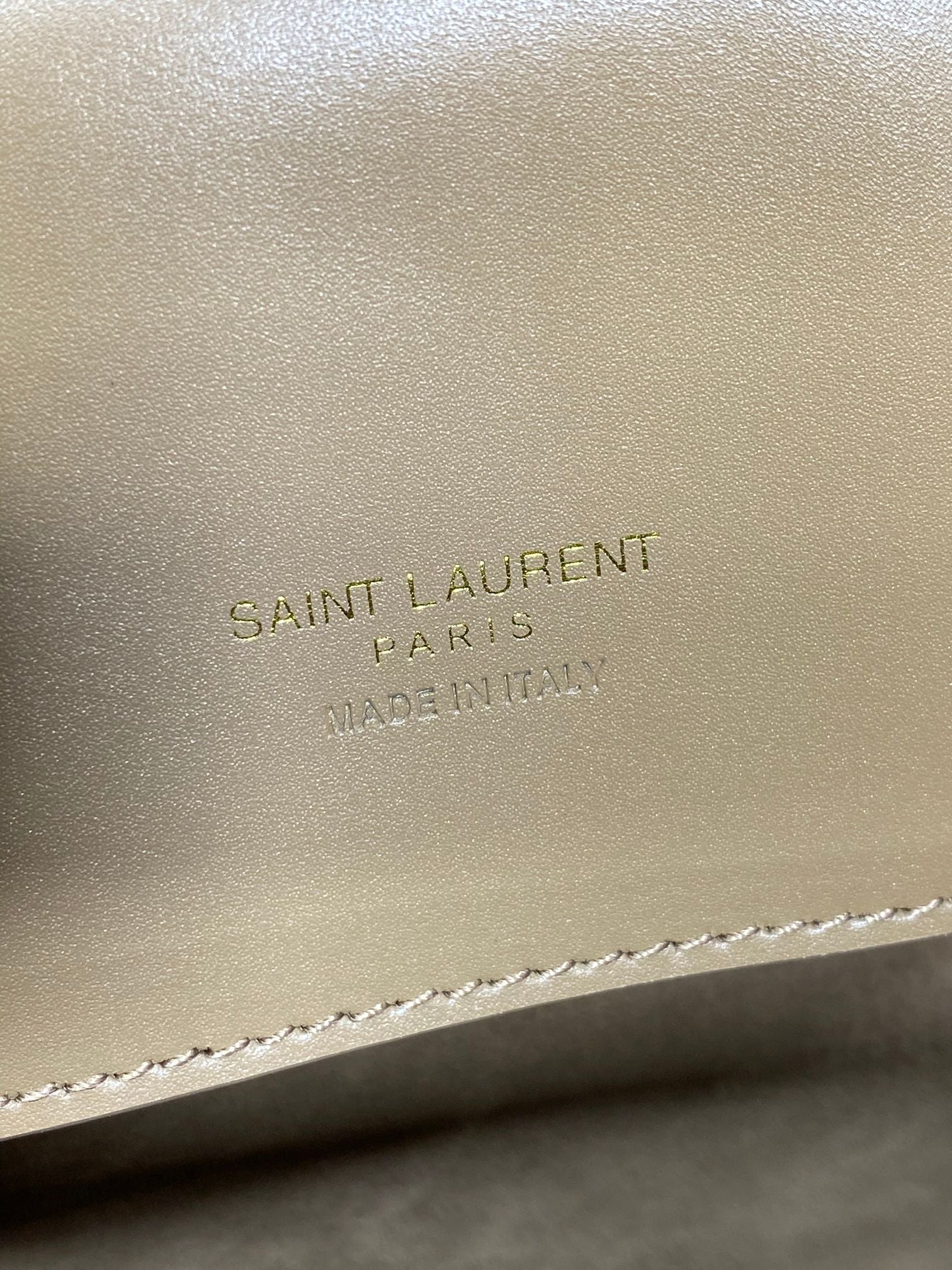 SAINT LAURENT LE 37 MEDIUM BUCKET BAG 25 IN CEDAR BROWN CALFSKIN GOLD HARDWARE